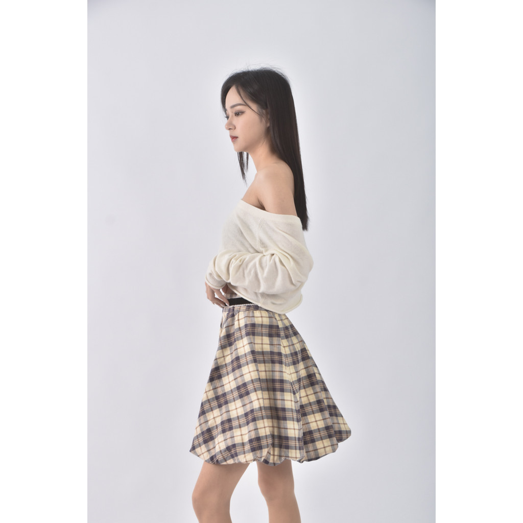 (XL) kinloch anderson格紋杏色短裙二手衣, , large