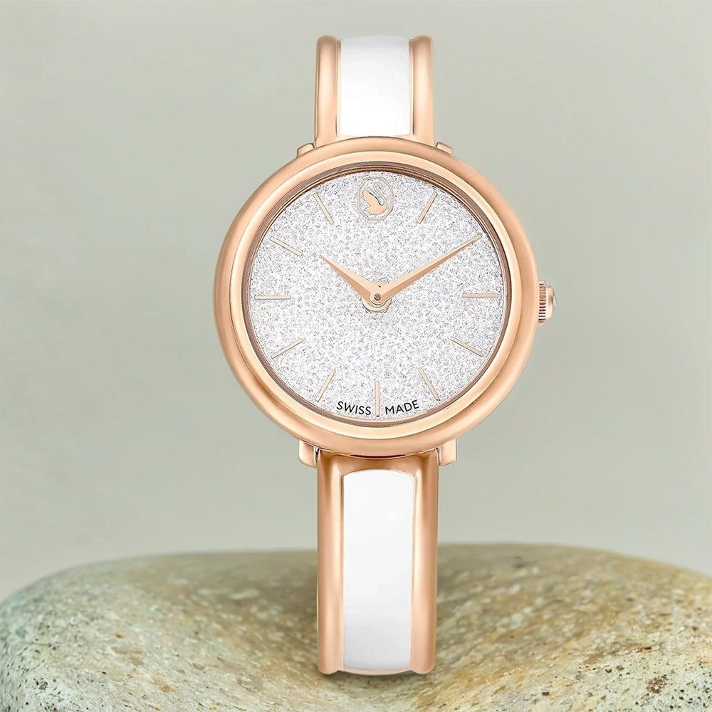 SWAROVSKI 施華洛世奇 Crystalline Bangle 璀璨水晶手鐲女錶 手錶-32mm 5689324, , large