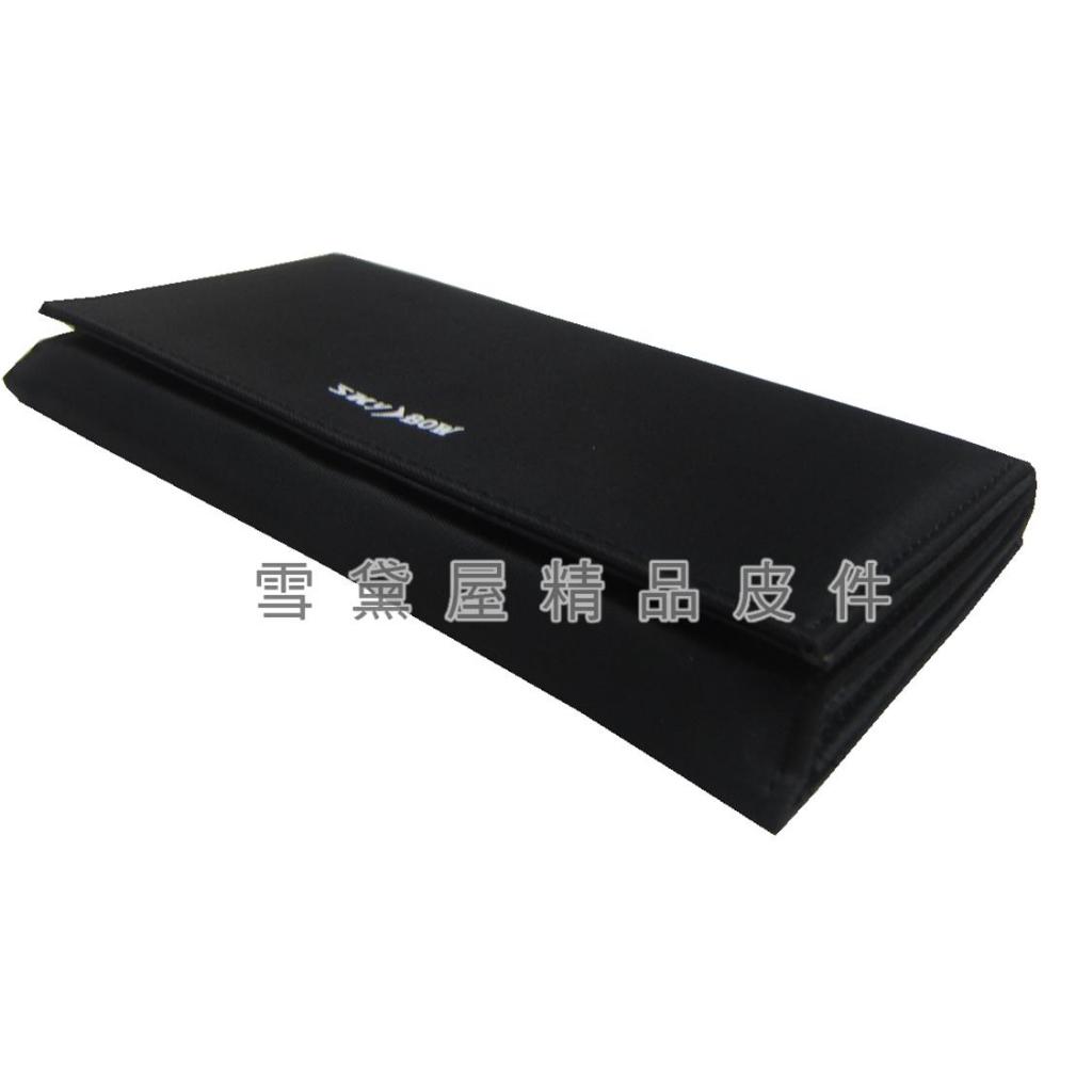 ~雪黛屋~SKYBOW 長夾休閒夾進口防水尼龍布三折型主袋內一延伸大袋口中性款男女青少全齡適用BSB007490136, , large