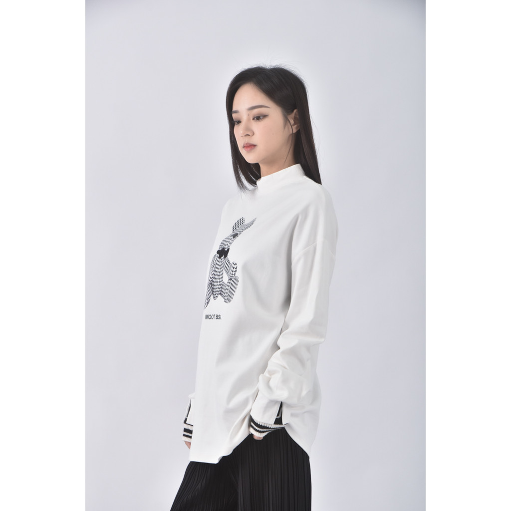 (XL) story質感圓領白色長袖上衣二手衣, , large