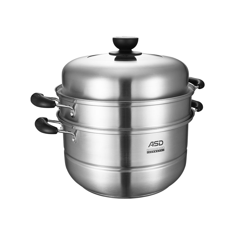 stainless steel double steamer 30cm, , large