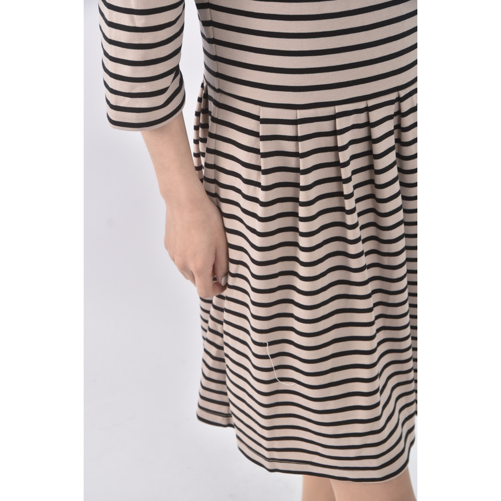 (S) 條紋棕色洋裝二手衣, , large