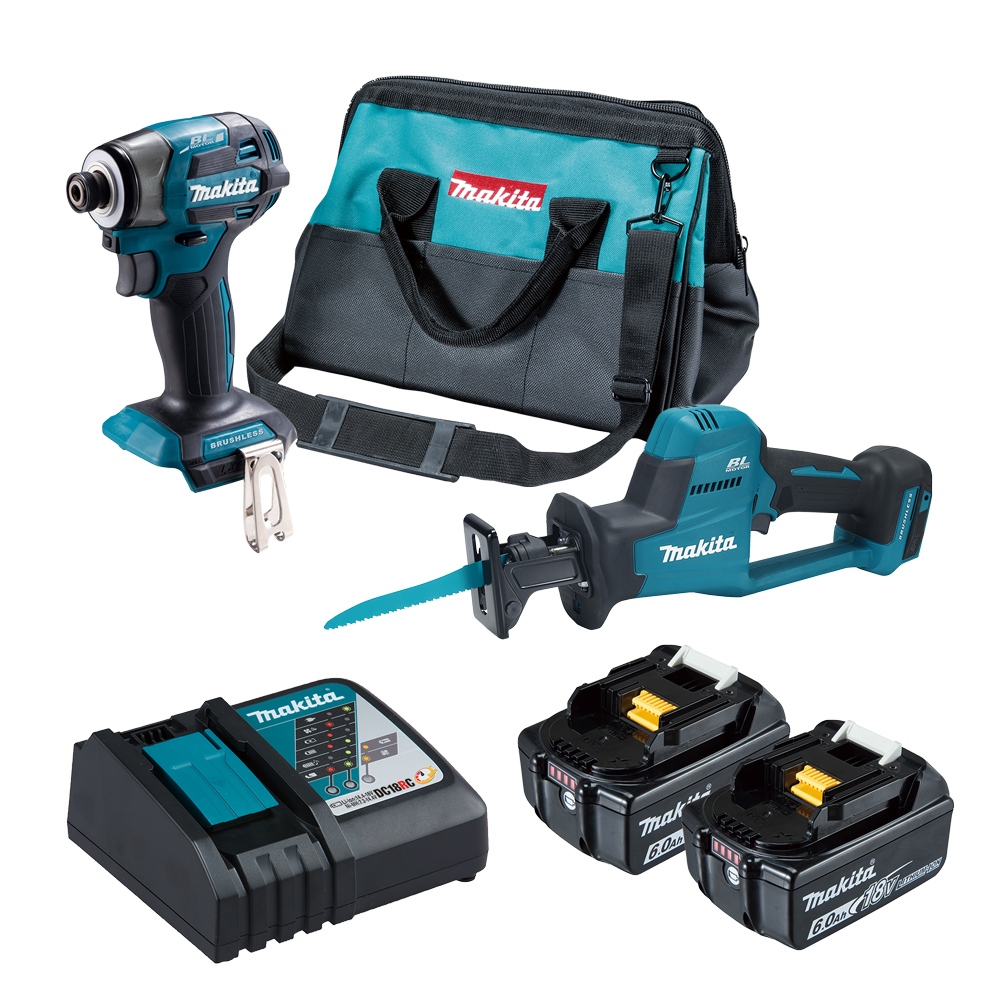 MAKITA牧田 DLX2525GX2 18V無刷雙機組DTD173+DJR189