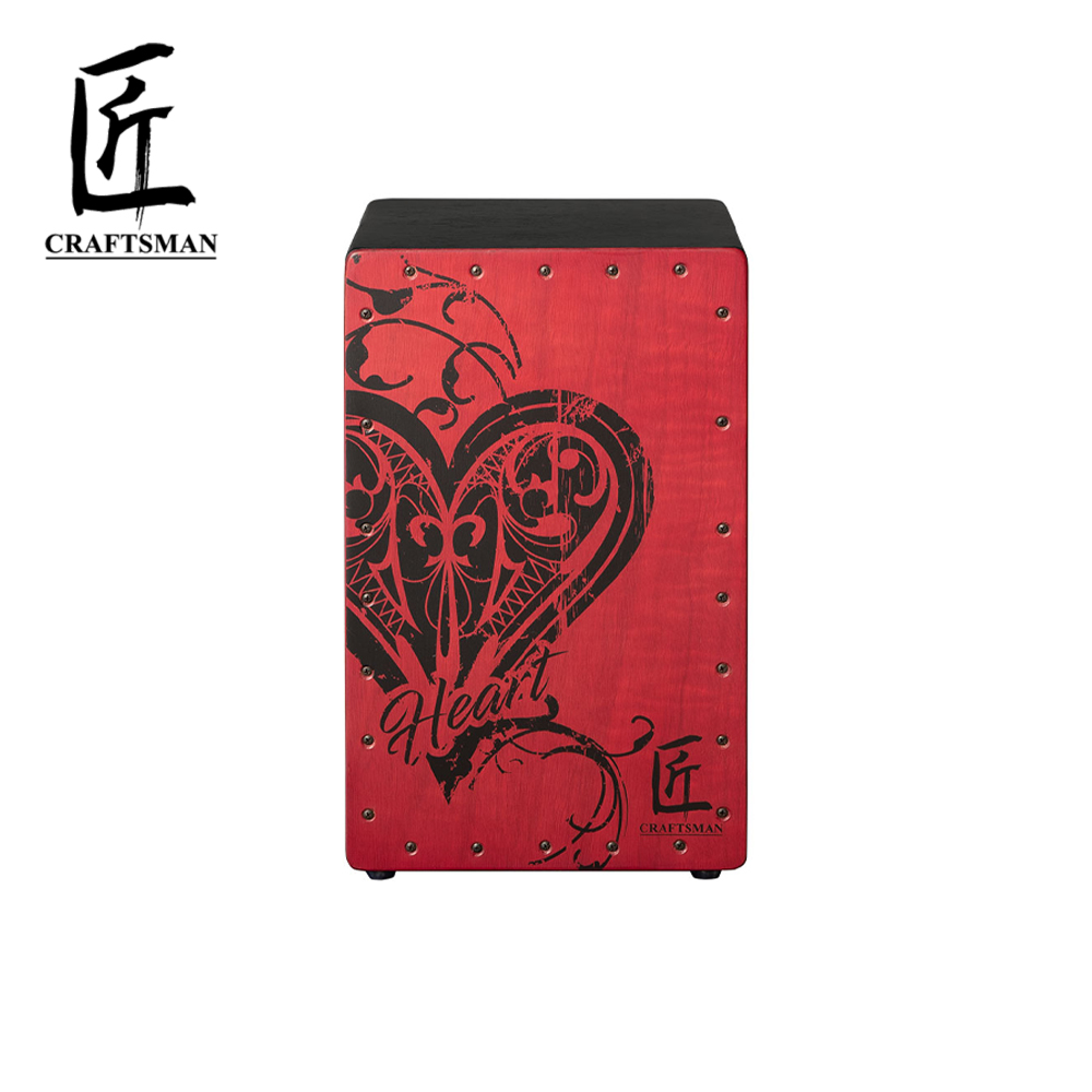 匠 Craftsman C-CJ3H 紅心 黑色鼓身 暗紅面板 木箱鼓, , large