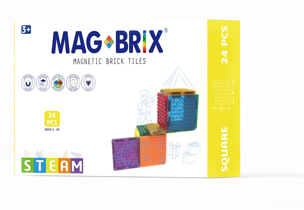 [好研所]MAGBLOX® - MAGBRIX® 積木磁力片 正方形 24pcs, , large