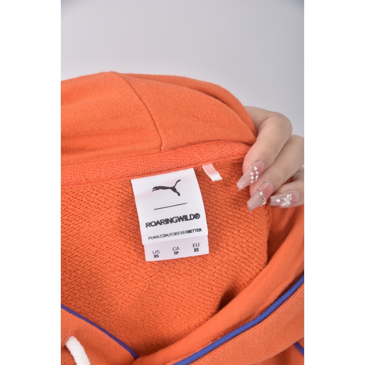 (XL) puma連帽橘色長袖上衣二手衣, , large