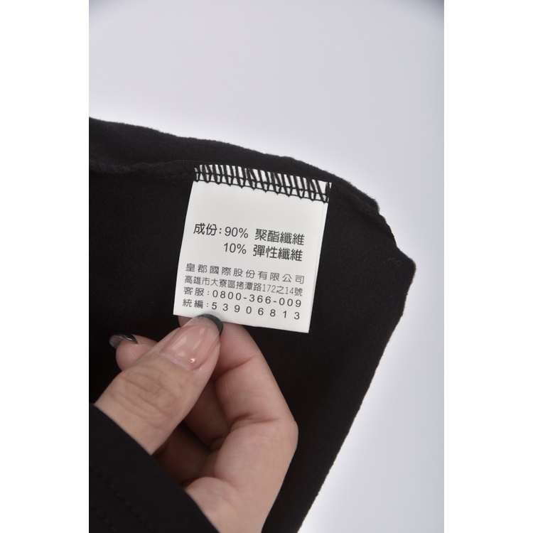 (S) huang jun圓領黑色長袖上衣二手衣, , large