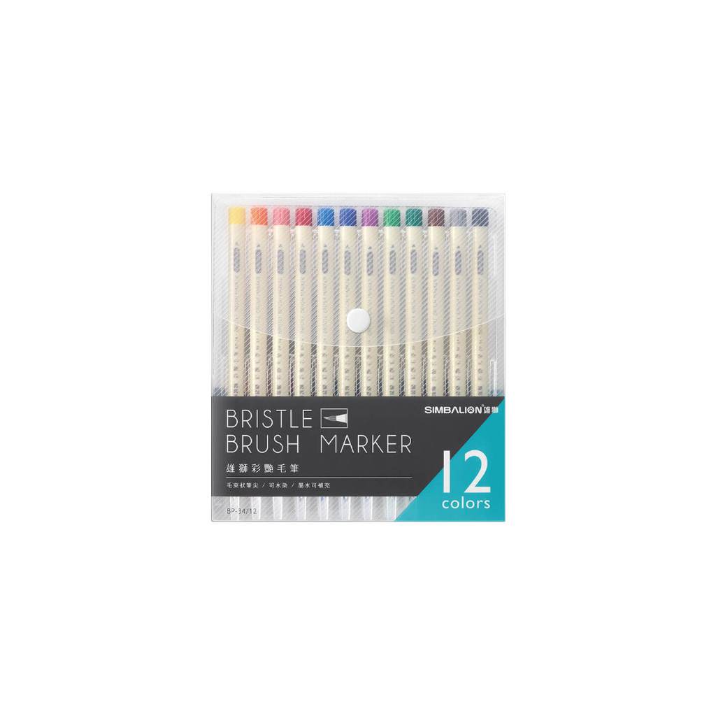 雄獅  BP34彩艷毛筆12/24色24色