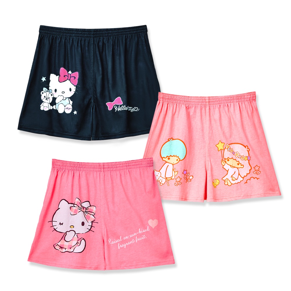 Hello Kitty 三麗鷗 凱蒂貓 雙子星平口褲 KT-C097 KT-C098 TS-C011【旺達棉品】, , large