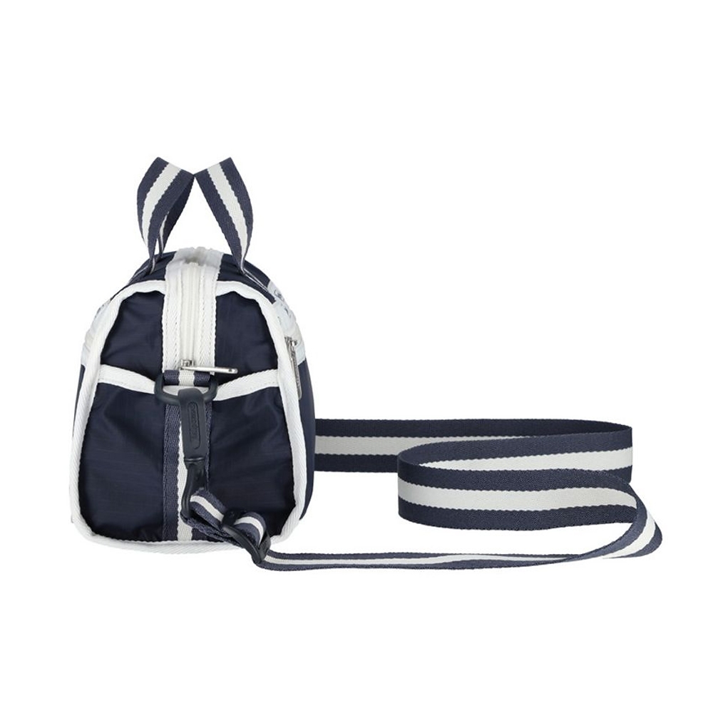 |Lesportsac Mini Duffel Crossbody 運動風手提肩背兩用小包/ 條紋海軍藍, , large