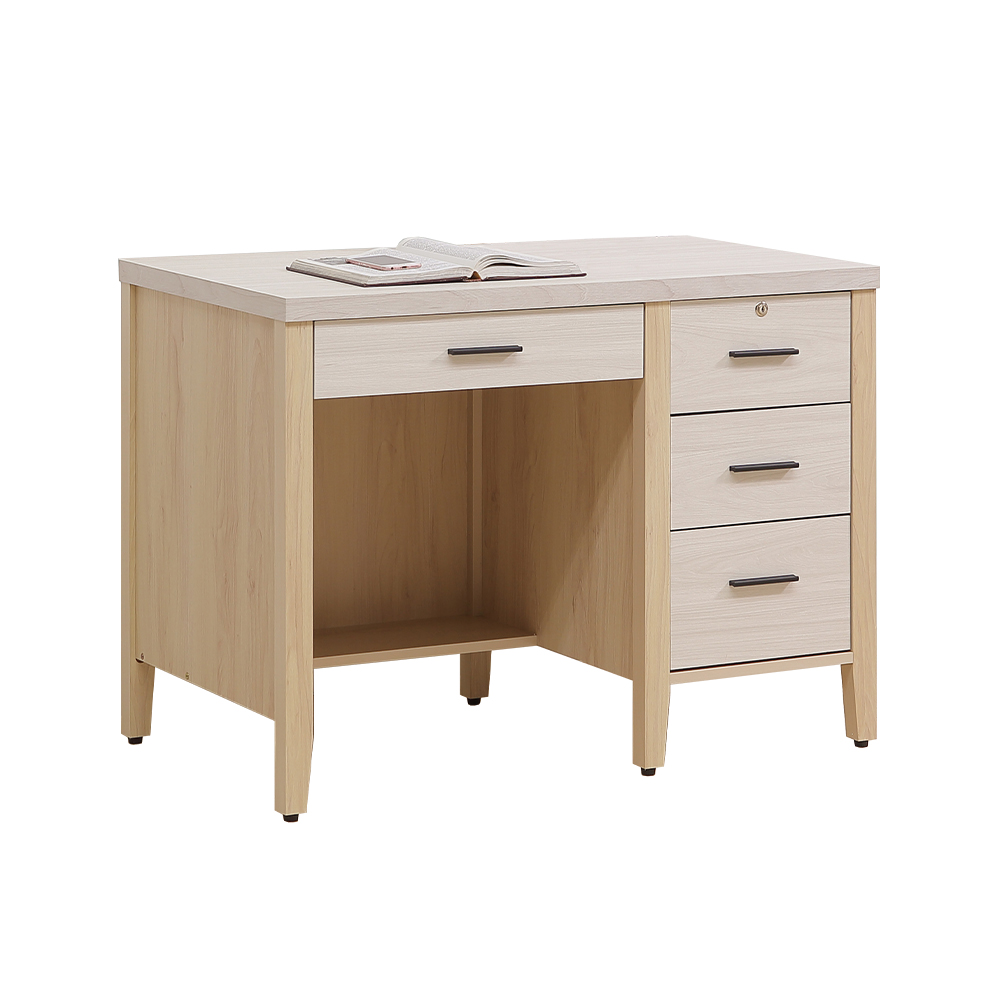 【唯熙傢俱】菲利楓木雙色3.5尺書桌, , large