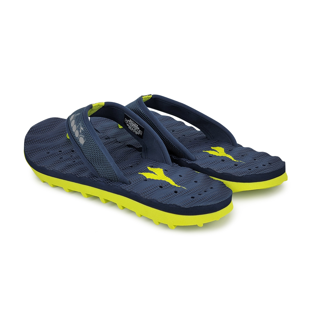 DIADORA迪亞多那 粗曠野人風夾腳拖 人字拖 拖鞋 Q彈 釋壓 耐走 透氣 排水 散熱 耐磨 防滑 黑 藍黃 藍 紅, , large