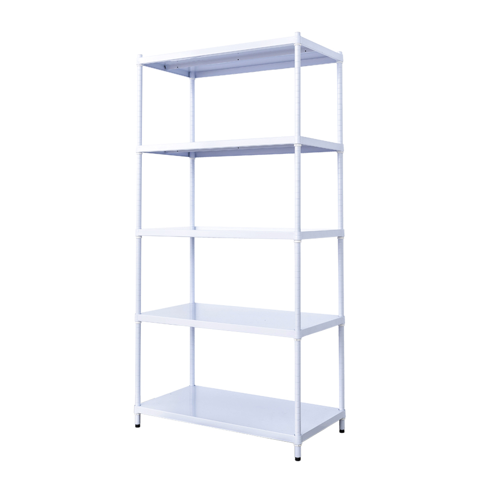【Y HOUSE】90x45x180cm 5-layer hole-free iron plate storage rack rack iron rack - paint white, , large
