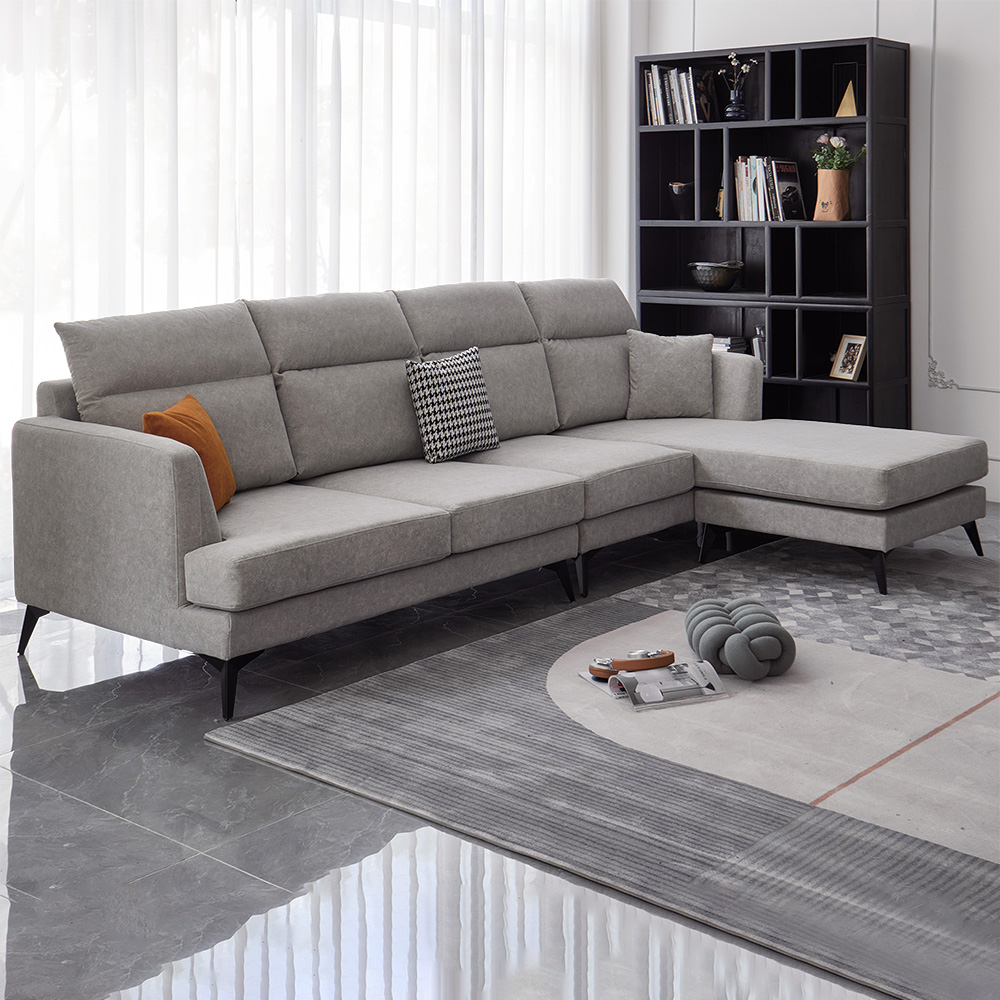 【Hampton 漢汀堡】霍桑拉貓抓布L型沙發, , large