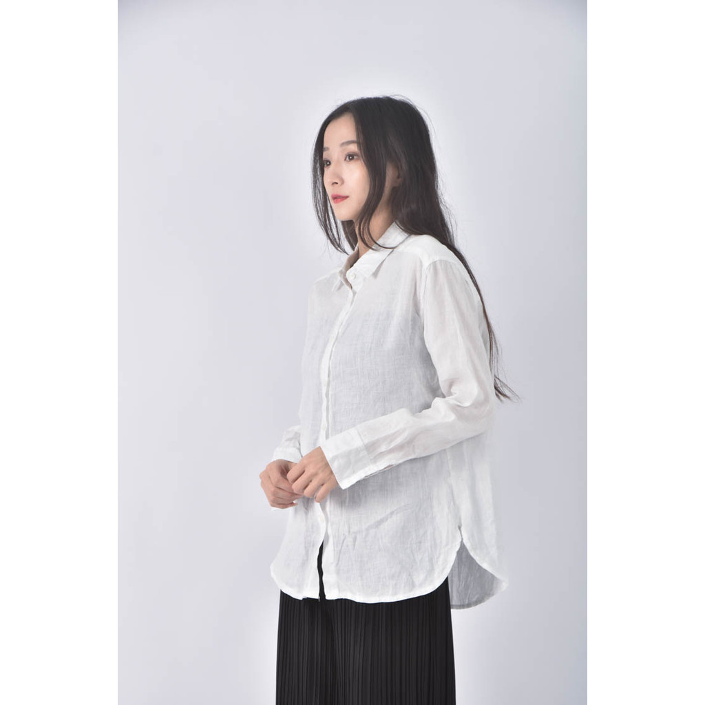 (S) black label排扣白色短袖上衣二手衣, , large