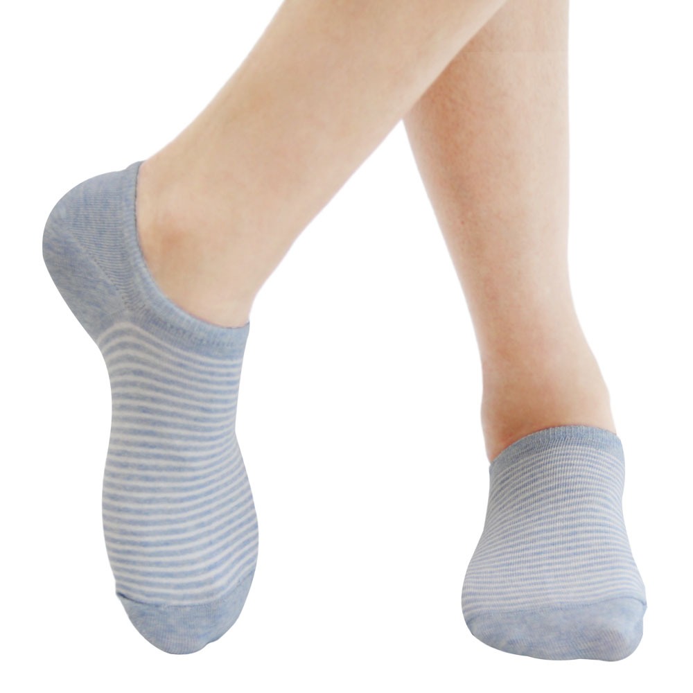 【D&G】條紋低口直角女襪<麻卡其>D404 襪子 隱形襪, , large