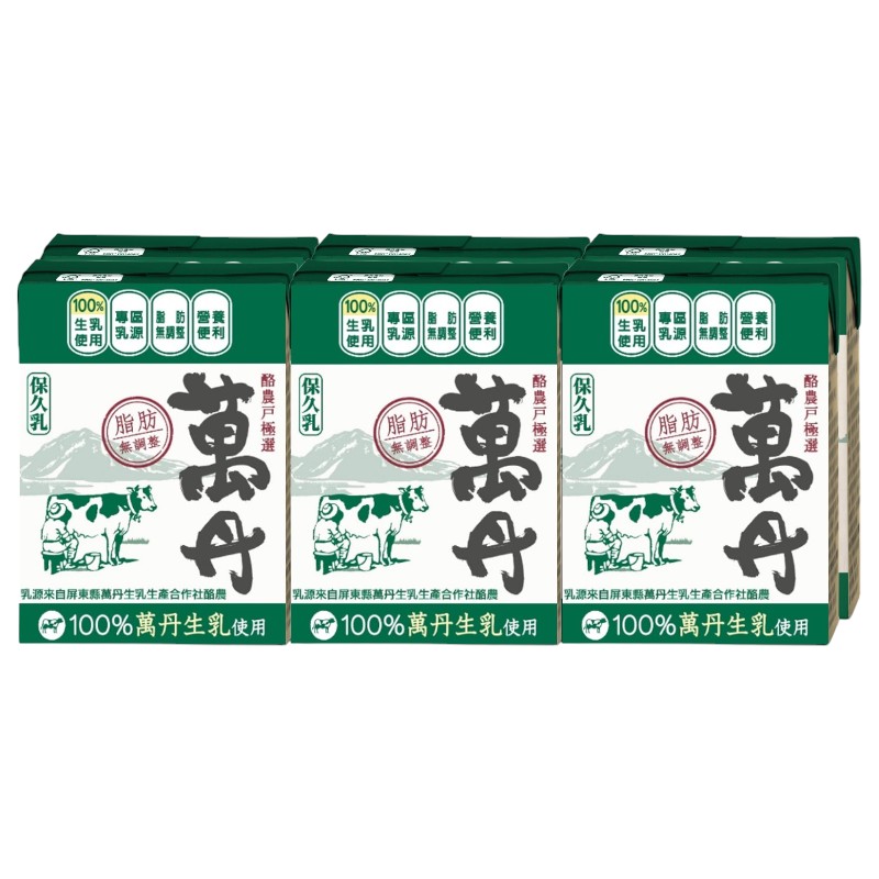 萬丹保久乳(脂肪無調整)200ml, , large