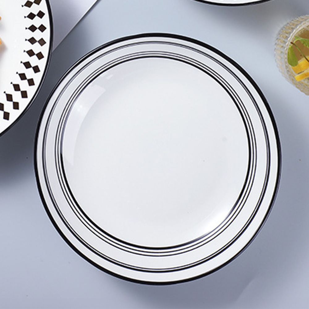 8吋陶瓷深盤【20款可選】陶瓷 圓盤 菜盤 濃湯盤 水餃盤 牛排盤 沙拉盤 水果盤 北歐風 卡通 赫本風 陶瓷盤 田園風 盤子, , large