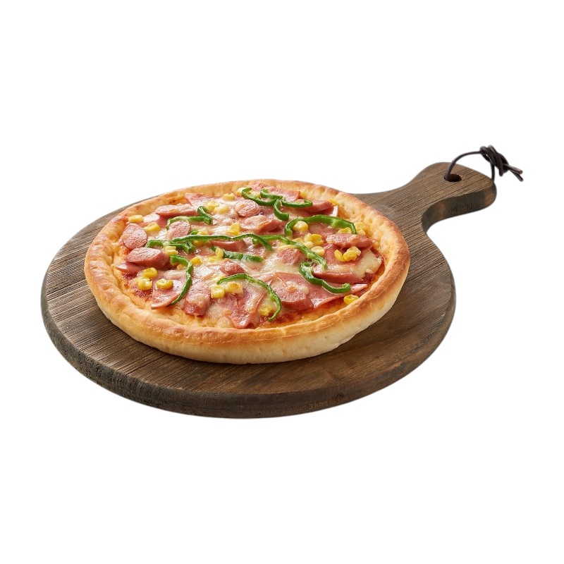 9 inch hot dog ham pizza, , large