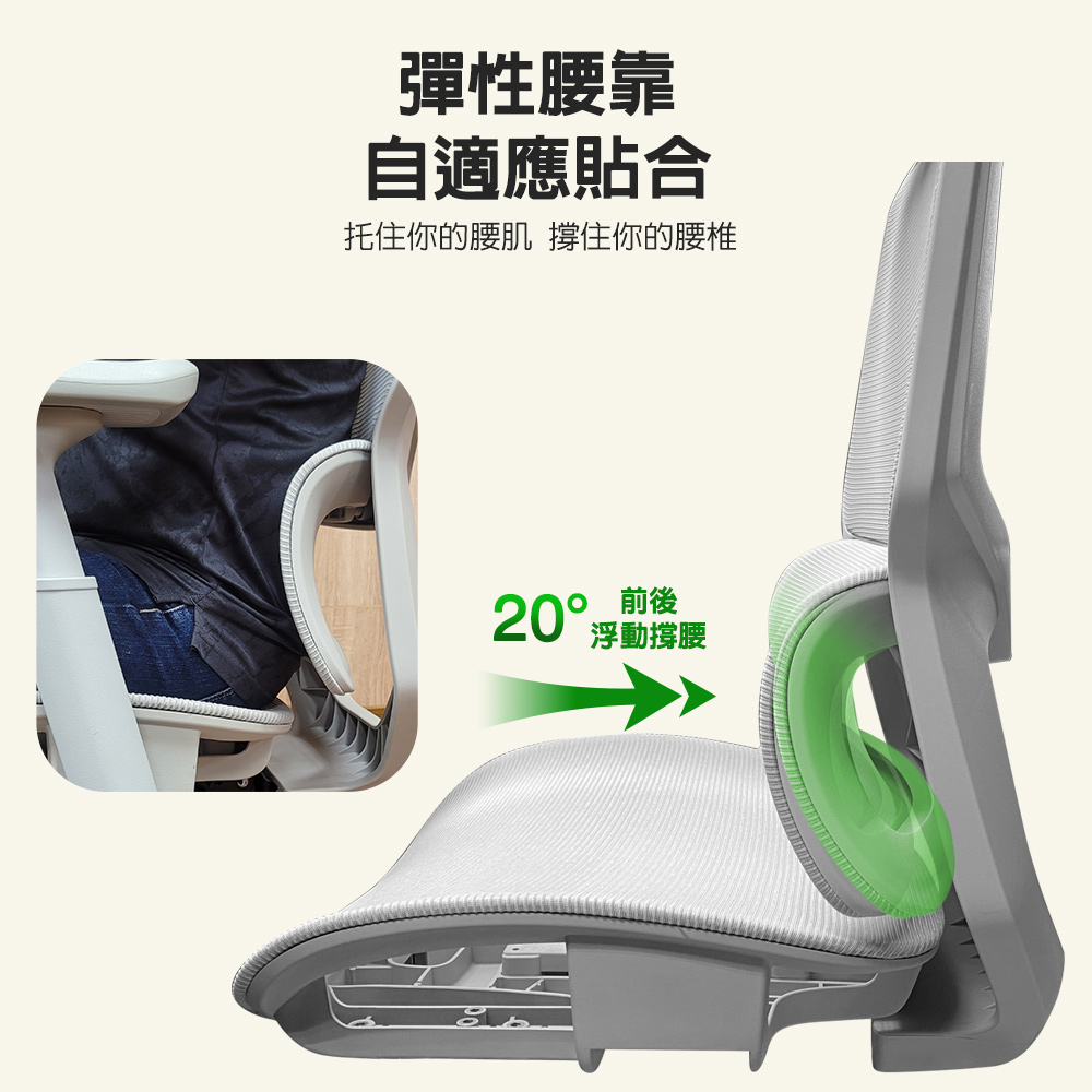 【G+居家】免組裝 人體工學8D萬向軟扶手電腦椅-灰色-鋁合金腳架-大圓弧(2吋炫風水晶黑(有飾蓋)), , large