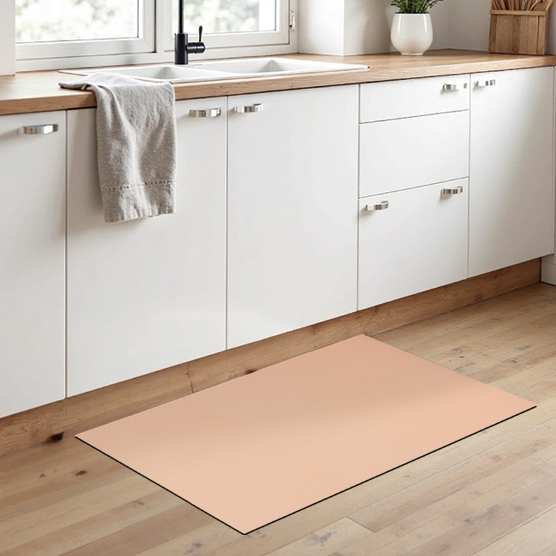 【Monster】 QQ Extra-Thick Oil-Resistant & Anti-Stain Kitchen Mat (80x50cm) – Warm Pink, , large