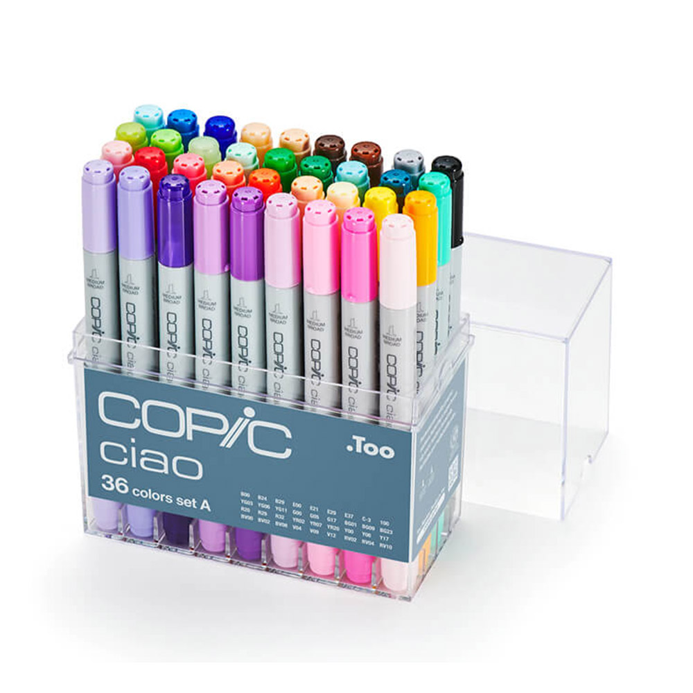 【COPIC】Ciao 第三代 圓桿麥克筆 36 Color Set A 36色 A色系 /盒 36A 日本原裝進口