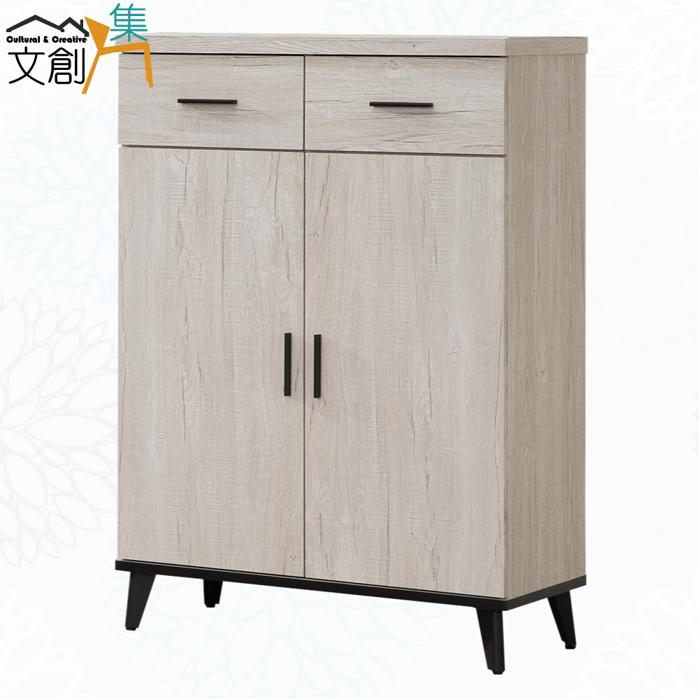 【文創集】凱曼2.7尺二門二抽鞋櫃(客約商品), , large