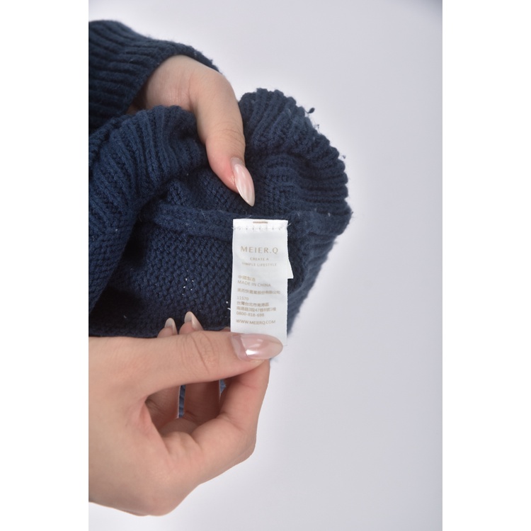 (XL) meier q質感針織藍色長袖上衣二手衣, , large