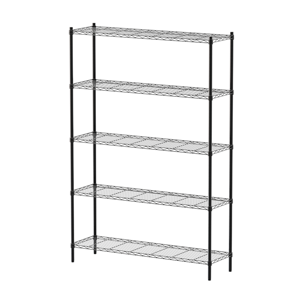 【Y HOUSE】120x35x180cm Lightweight Five-layer Iron Rack Iron Rack Shelf - Painted Black