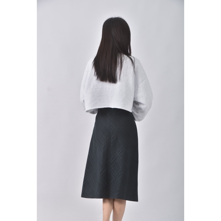 (L) burberry質感格紋綠色長裙二手衣, , large