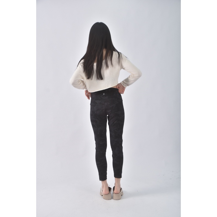 (XL) lululemon高腰運動質感迷彩灰色長褲二手衣, , large