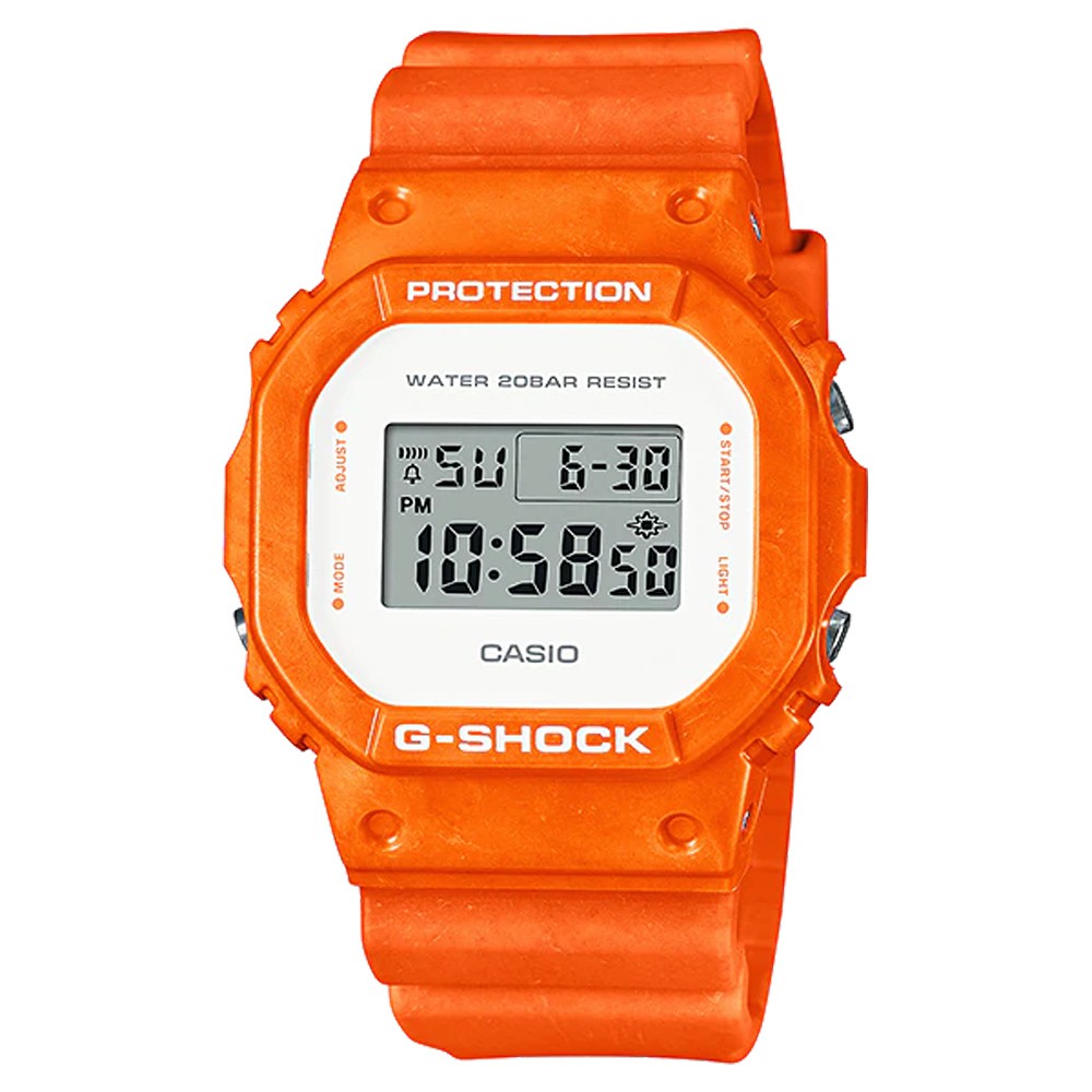 CASIO 卡西歐 G-SHOCK 風情海洋 夕陽餘暉 計時電子錶 DW-5600WS-4, , large