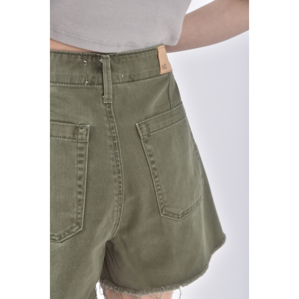 (M) paige丹寧牛仔質感綠色短褲二手衣, , large