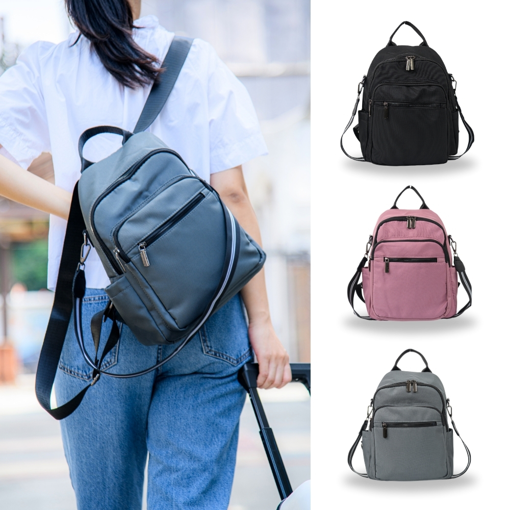 【YUNJOIN】三用功能後背包 小後背包 平板可放 B5可放 可插入旅行箱拉桿 輕旅行 耐用防潑水, , large