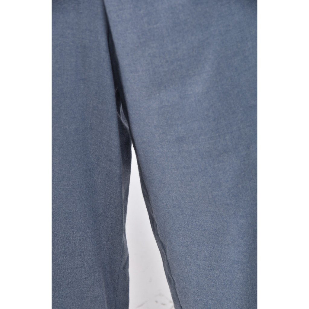 (L) gozo高腰鬆緊腰藍色長褲二手衣, , large