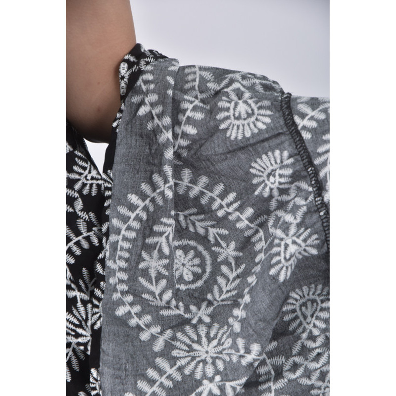 (M) 質感吊帶花紋黑色洋裝二手衣, , large