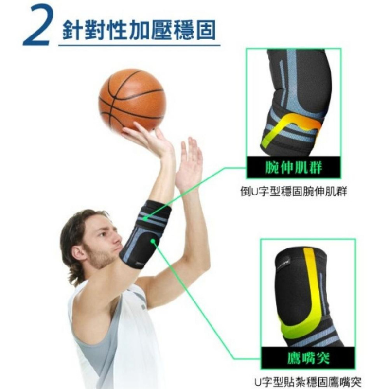 超肌感貼紮護肘-1只(CT-N82508), , large