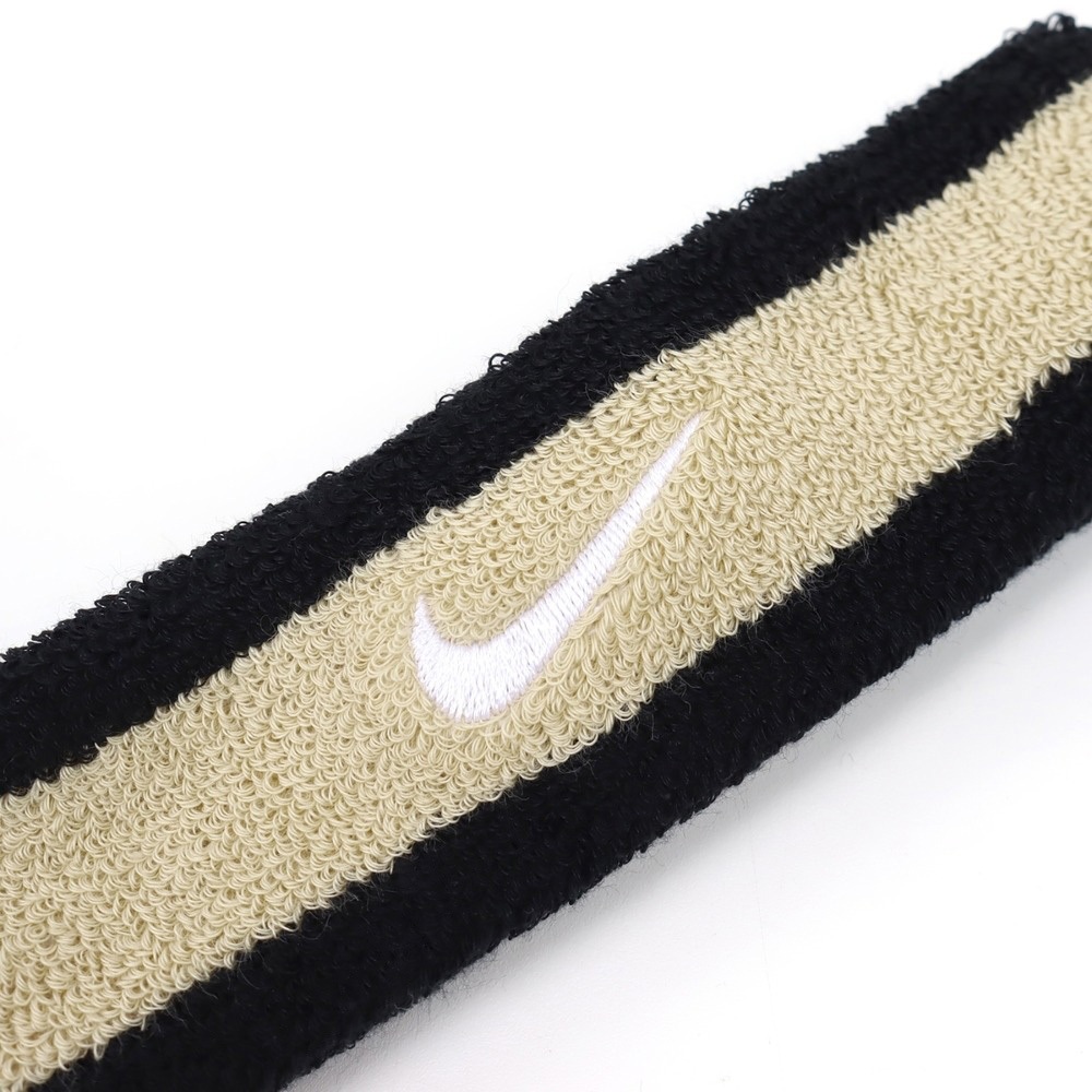 NIKE SWOOSH 頭帶 止汗髮帶 健身 訓練 跑步 籃球 運動 時尚 吸汗 乾爽 透氣 彈性 柔軟 舒適 黑金, , large