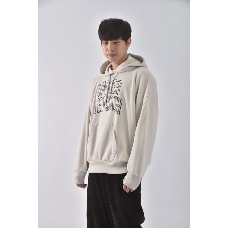 (L) 【范姜彥豐私服】under armour男裝棉質文字灰色長袖上衣二手衣, , large