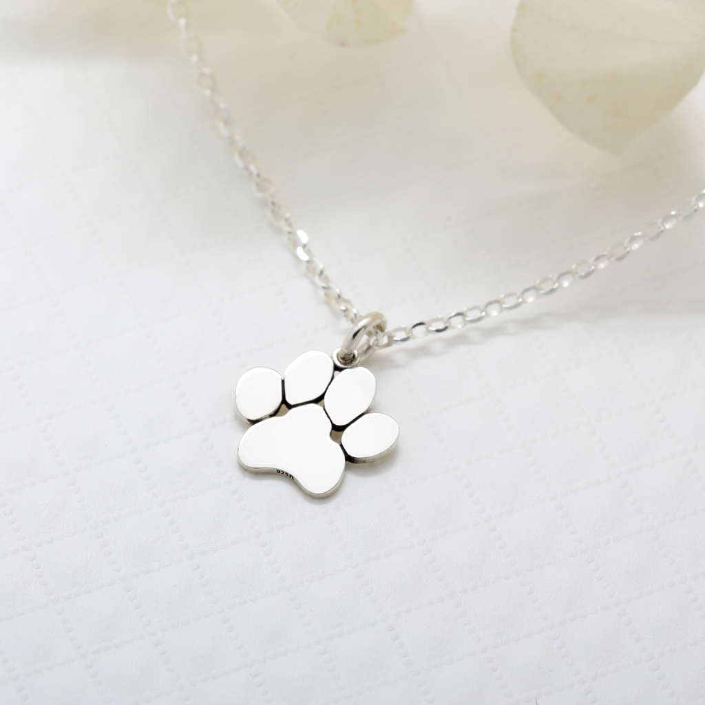 【Angel & Me】Cat Dog Paw (Large) s925 sterling silver necklace Birthday gift, , large