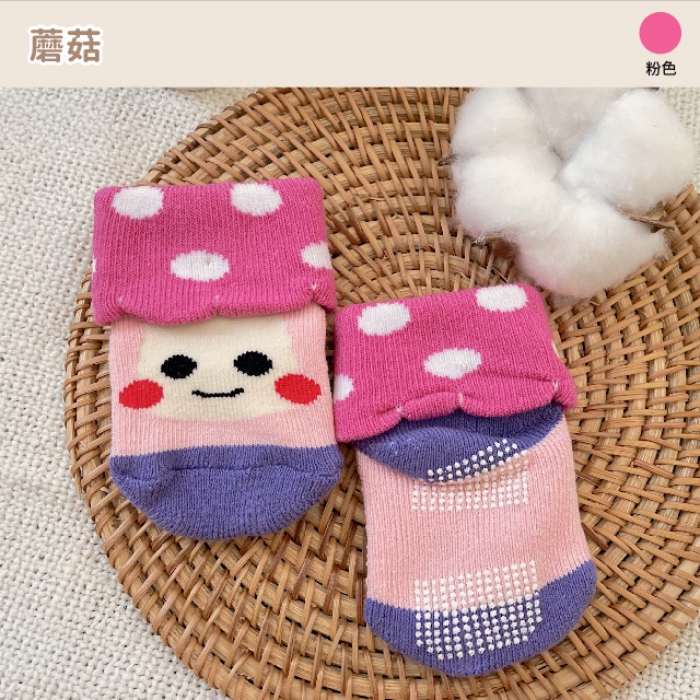 [Kaimei Cotton] 12 pairs set, random and excellent, MIT made in Taiwan, pure cotton comfortable baby socks (9-11cm) - soft and thick, multiple styles, , large