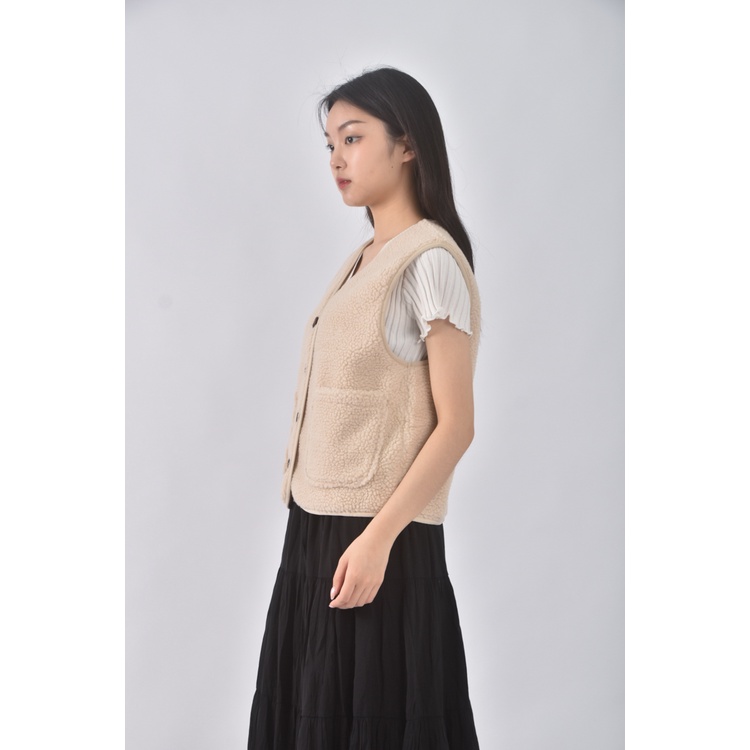 (S) gu質感背心杏色外套二手衣, , large