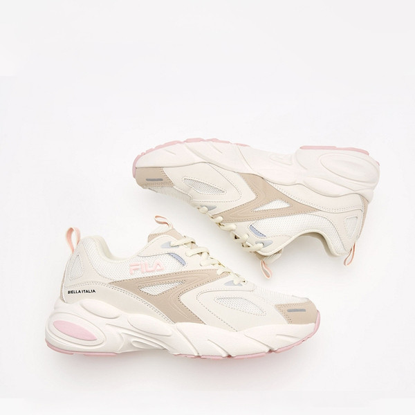 Kixpress-Fila Defender 女 休閒鞋 運動鞋 慢跑鞋 復古 厚底 斐樂 米 粉紅 [5-J530Y-775], , large