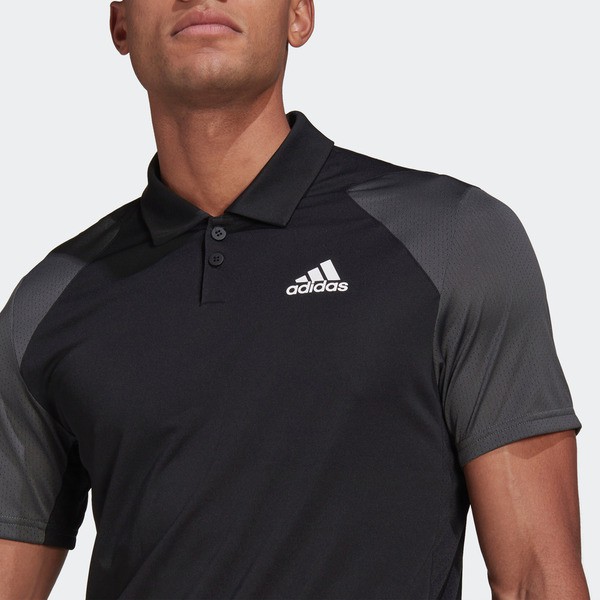 Adidas Club Polo 男 短袖 網球 比賽 運動 休閒 舒適 吸濕 排汗 黑灰 [GL5437], , large