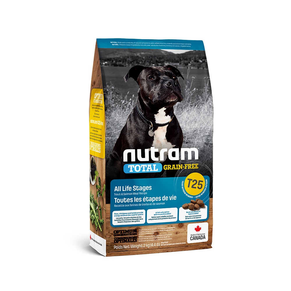 【Nutram 紐頓】T25 無穀潔牙犬 鮭魚 狗飼料 狗食 犬糧11.4KG, , large