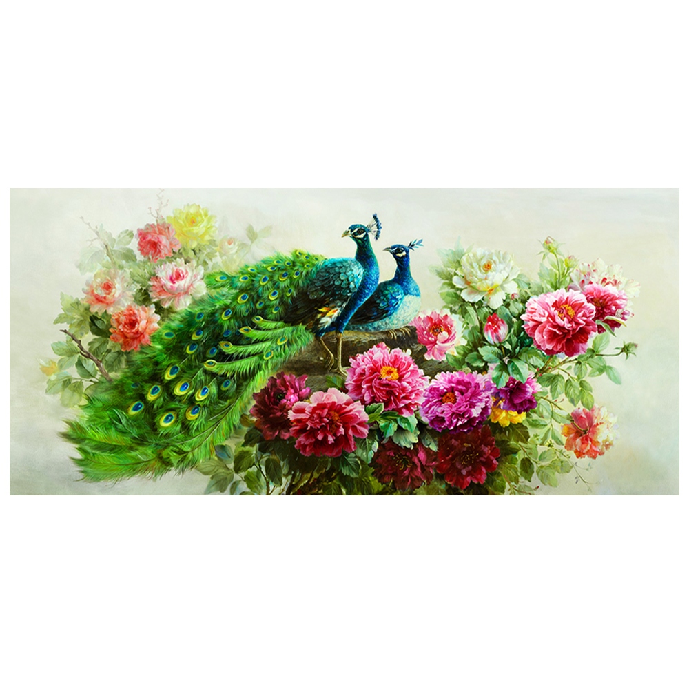 【御畫房】富貴吉祥 國家一級畫師手繪油畫60×120cm(VF-74), , large