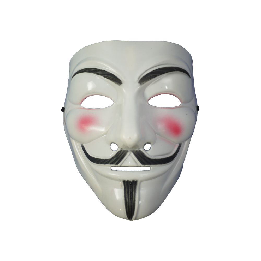 white geek mask, , large