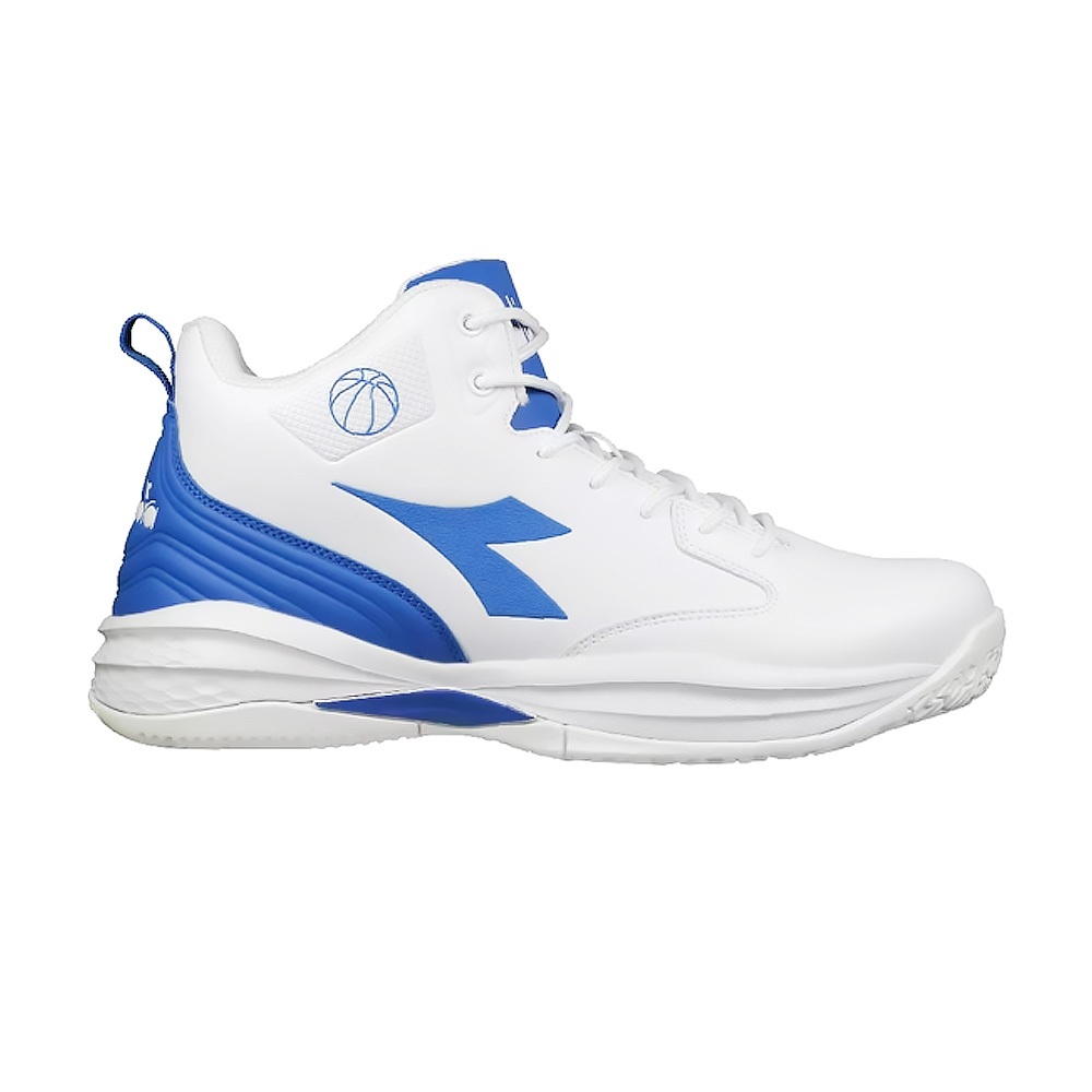 DIADORA迪亞多那 寬楦專業籃球鞋 男運動鞋 男鞋 超纖皮革 耐磨 透氣 輕量 吸震 回彈 足弓支撐 耐用 黑 白藍, , large