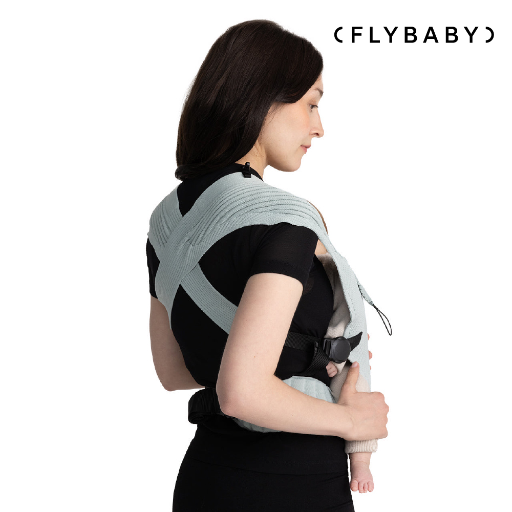 Flybaby 輕便透氣嬰兒揹巾_輕霧綠, , large