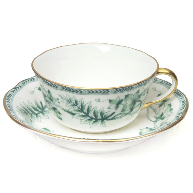 [豐名日本餐具] 咖啡杯組 小花 綠 MARUI / C00CS1-75, , large